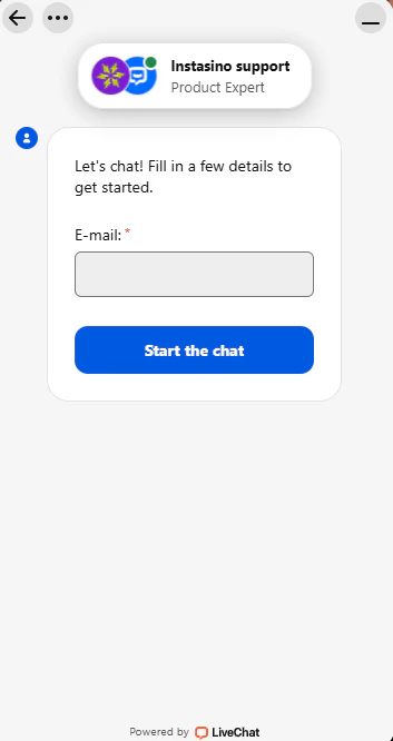 Servicio de asistencia y opciones de contacto para usuarios de Instasino Casino